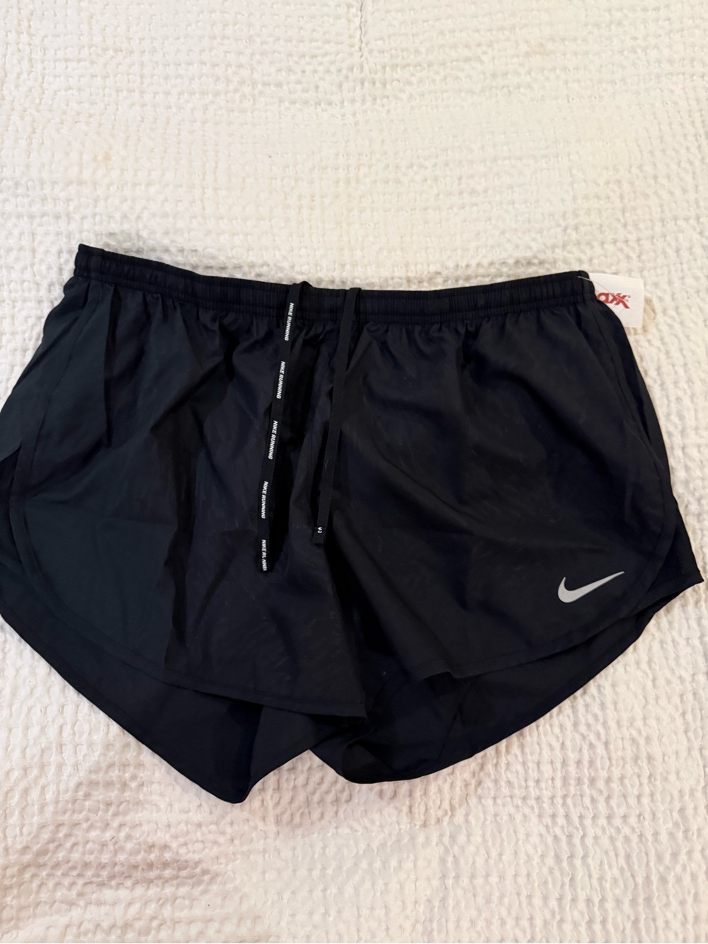 Nike Women's Black Athletic Running Shorts with Reflective Swoosh